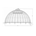 Largn span dome roof construction cost steel structure geodesic glass dome